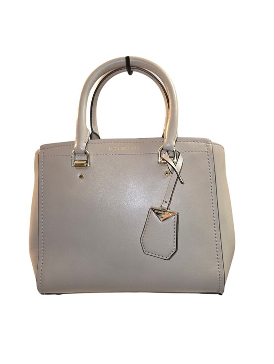 Michael Kors Handbags - Michael Kors Beige/Taupe Structured Satchel With Crossbody Strap